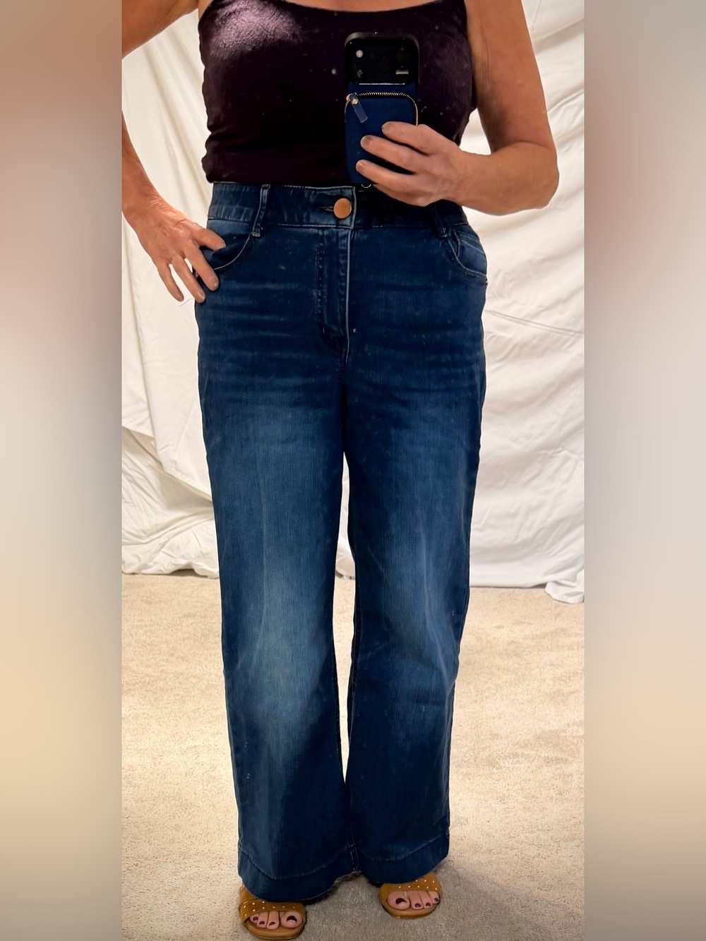 Wit & Wisdom Dark Blue Straight-Leg Jeans